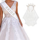 Bride Accessory Set with Veil Sash and Headband for Bachelorette Party Bridal Shower