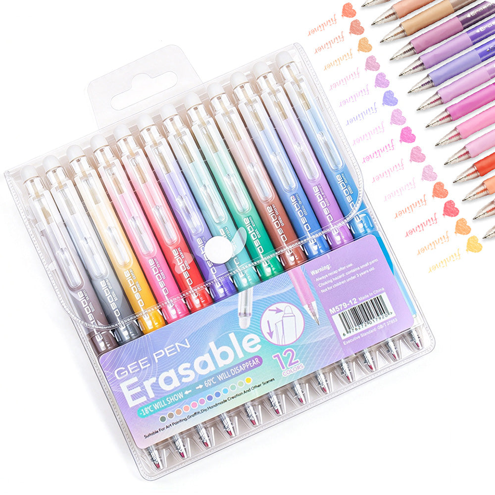 Colorful Click-Erasable Gel Pen Set for Students School and Office