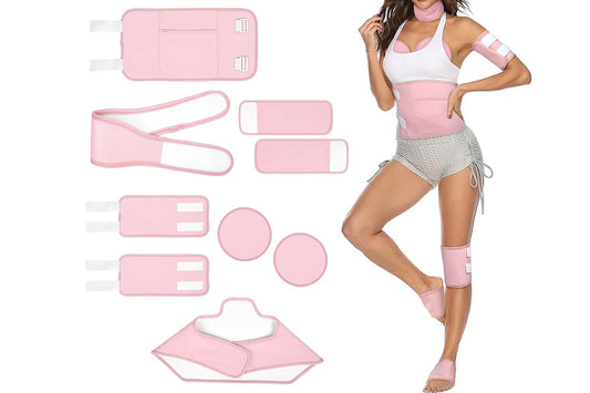 9pcs Reusable Cotton Castor Oil Pack Set for Shoulder Neck Waist Chest Knee & Feet