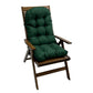 High Back Rocking Chair Cushion Water Resistant Outdoor Seat Pad with Ties-Dark Green