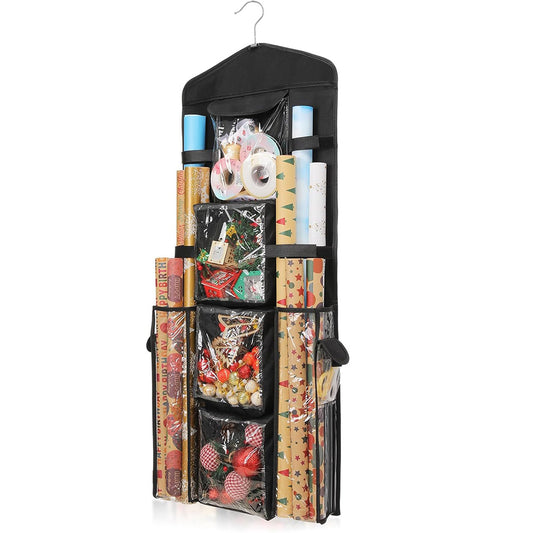 Wrapping Paper Storage Double Sided Hanging Gift Wrap Organizer Wrapping Paper Storage Bag
