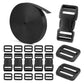 Buckle and Strap Kit Nylon Strap with Triglide Clips for Backpack Dog Collar