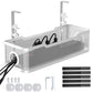 Iron Mesh Under Desk Cable Management Tray No Drill With Clamp Mount