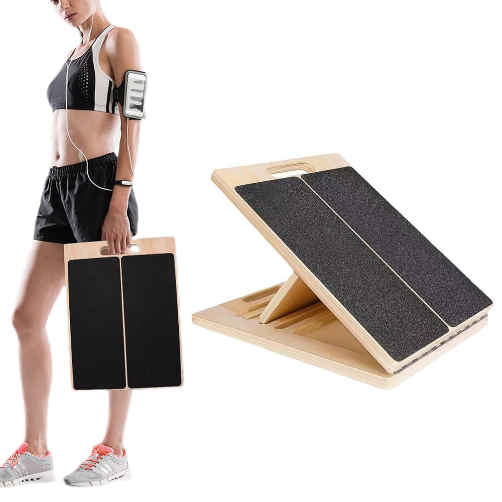Portable Wooden Slant Board For Calf Stretching Adjustable Incline Board