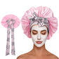 Satin Bonnet for Sleeping Double Layer Sleep Hair Bonnets Caps for Curly Braid Hair