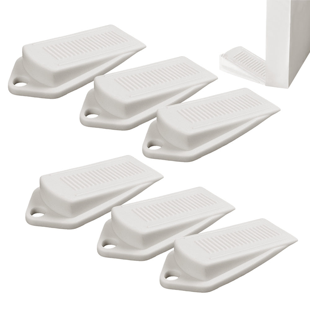 6PCS Door Wedge Stopper Rubber Grip Security Door Stoppers Wall Protector For Home