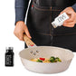 2Pcs Kitchen Salt and Pepper Shakers Set with Stainless Steel Lids for Restaurants