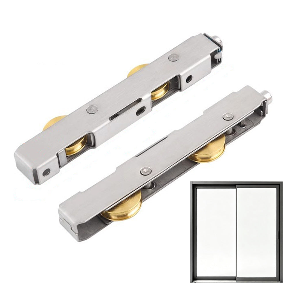 2 PCS Stainless Steel Sliding Door Roller Durable Bottom Guide Wheel for Glass Door