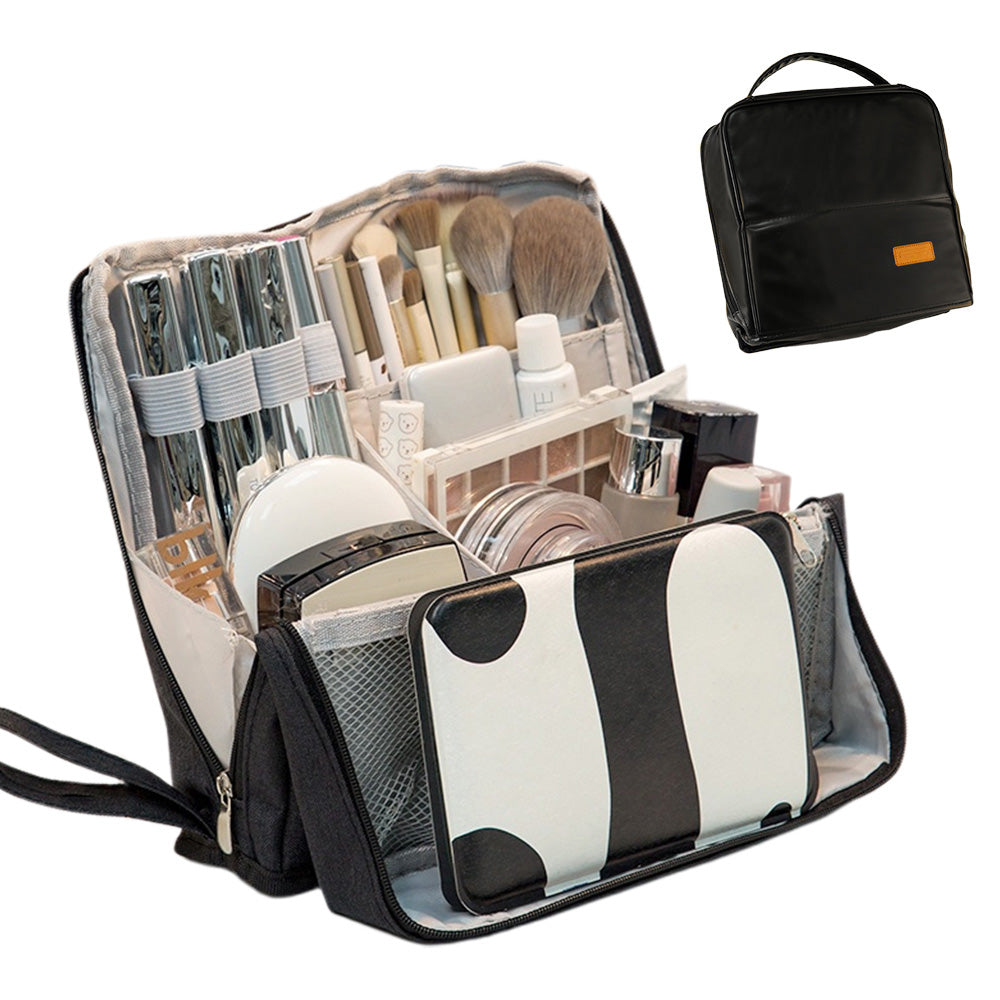 Large Capacity Standing Makeup Bag Travel Makeup Organizer Cosmetic Bag