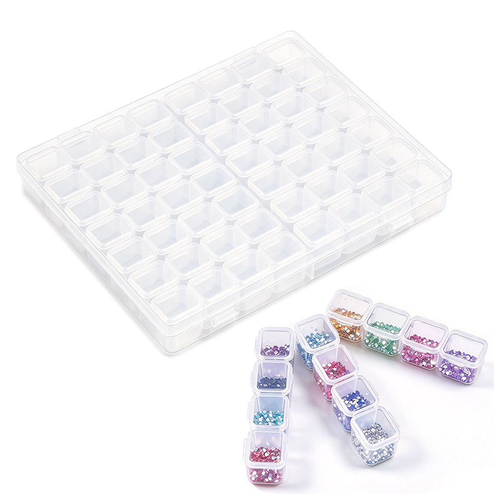 Grid Plastic Jewelry and Bead Storage Organizer Box for Crafts