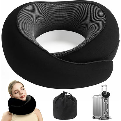 Memory Foam Travel Neck Pillow for Airplane Cars Home Comfort Support