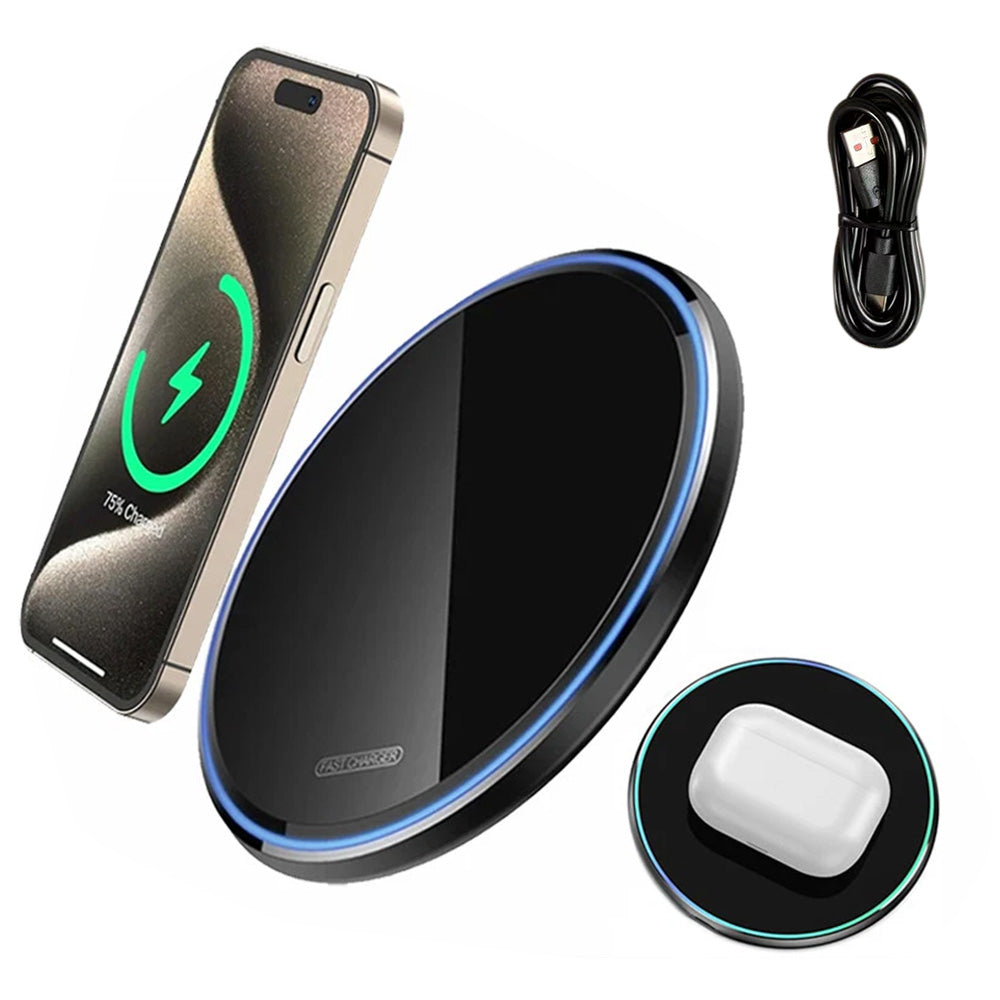 Fast Wireless Charger Pad with Mirror Surface for Phone