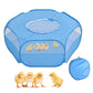 Portable Pop Up Small Animal Playpen with Clear Panels and Top Cover