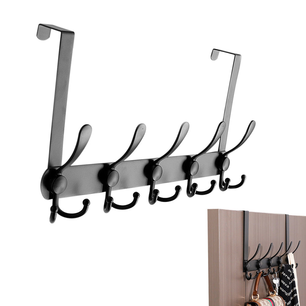Stainless Steel Over The Door Hooks Durable Door Hangers for Kitchen Bathroom Bedroom