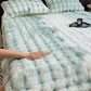 Faux Fur Fitted Sheet with Pillowcases-Green