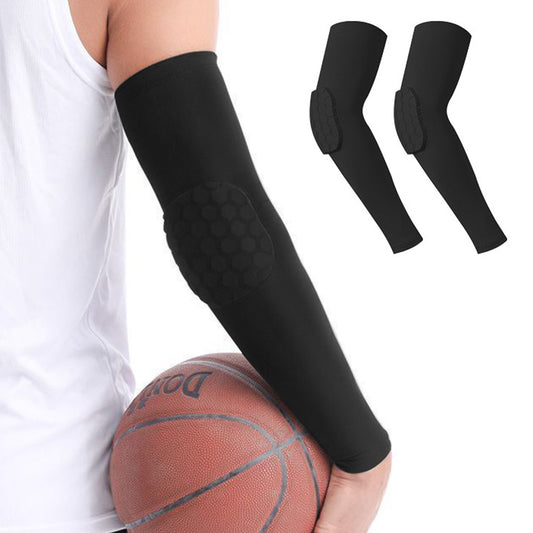 2Pcs Elbow Brace Compression Sleeve with Honeycomb lining for Tennis Weightlifting Golf-Black