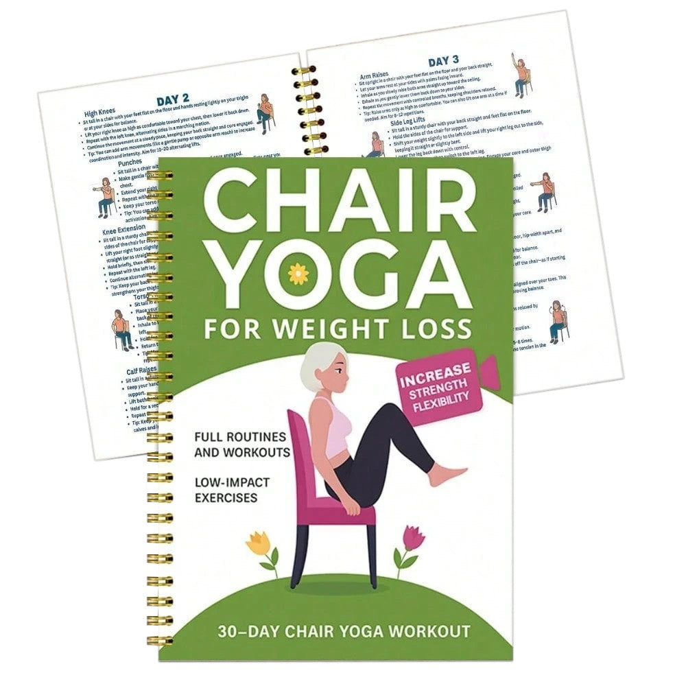 Chair Yoga Journal Notebook for Adults Seated Exercise Guide
