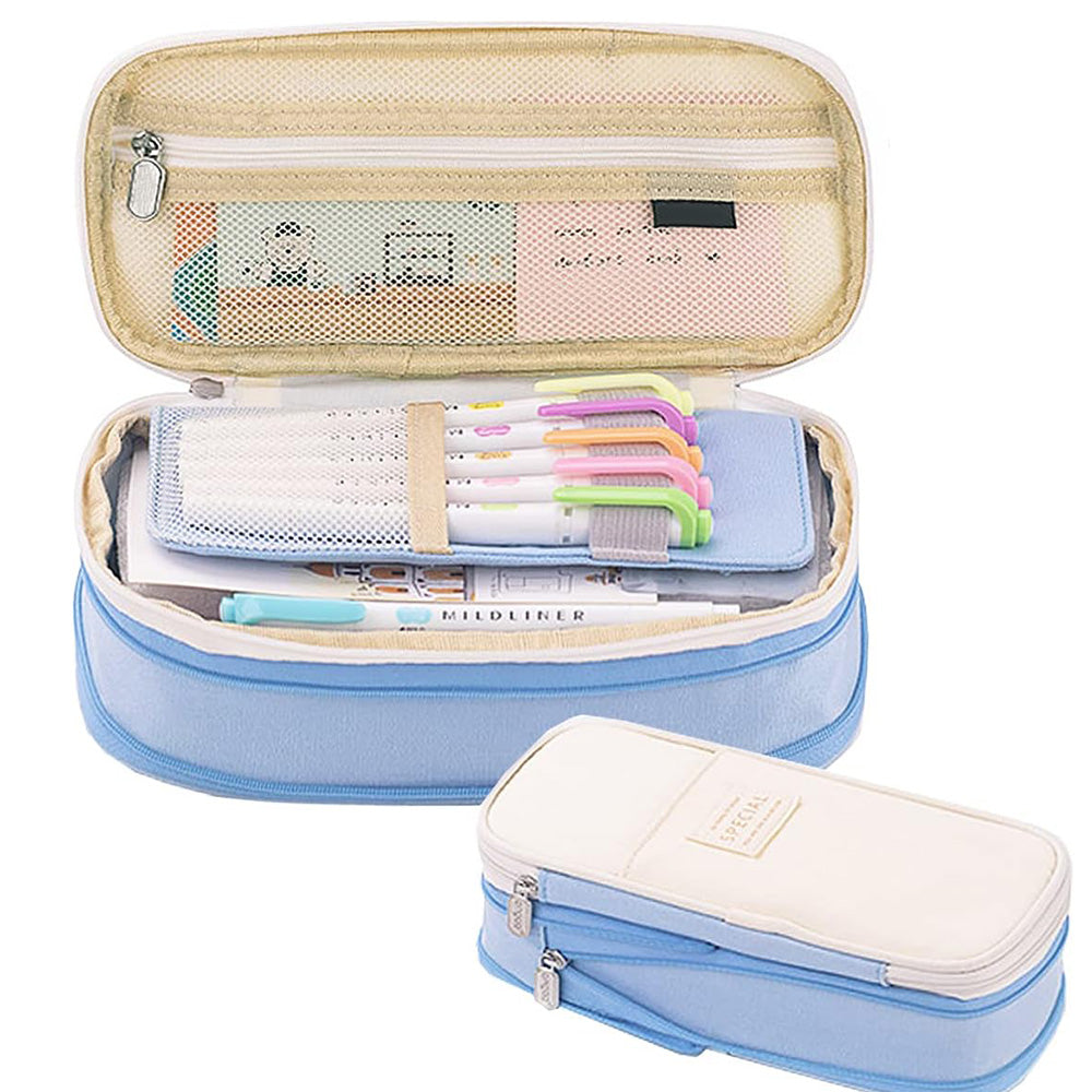 Large Capacity Expandable Zipper Pencil Case