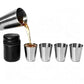 30ml Stainless Steel Shot Cup Set with PU Carry Pouch for Travel