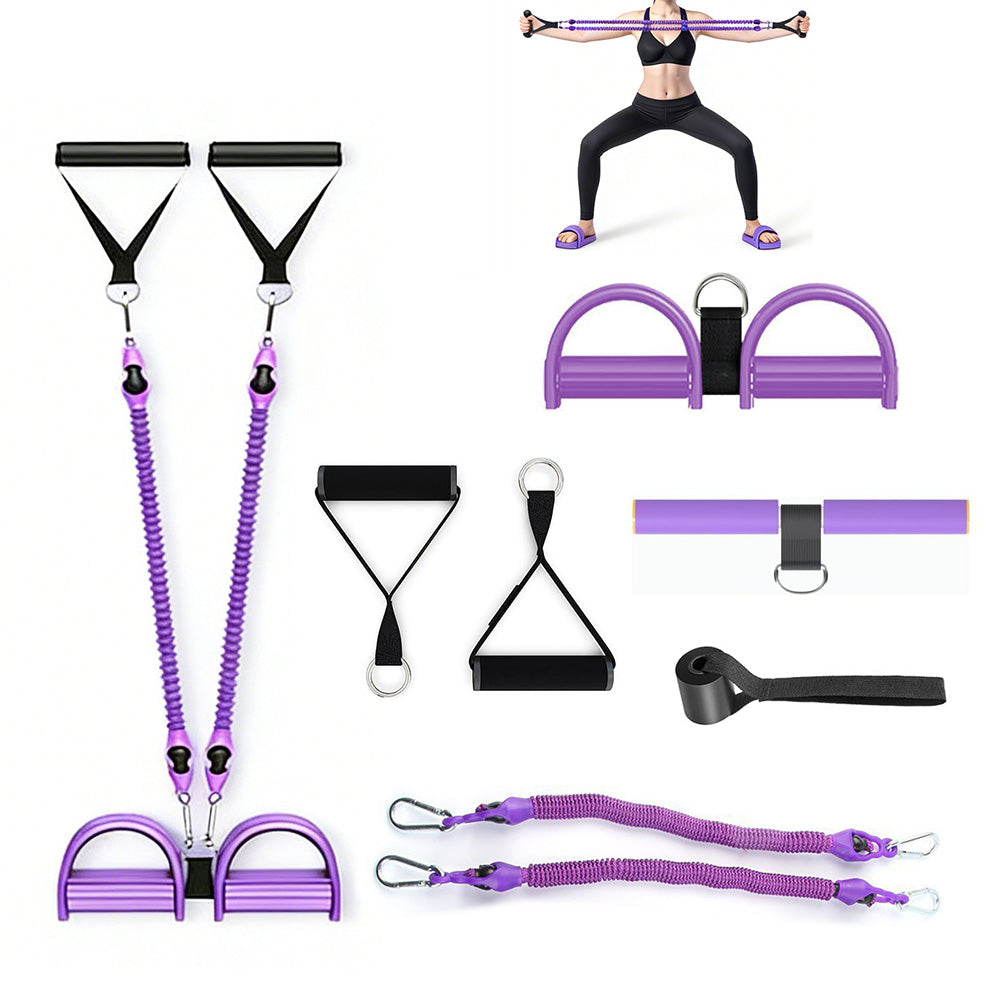 1 Set 4-in-1 Resistance Band Pedal Puller for Sit-Up Home Gym Yoga Pilates
