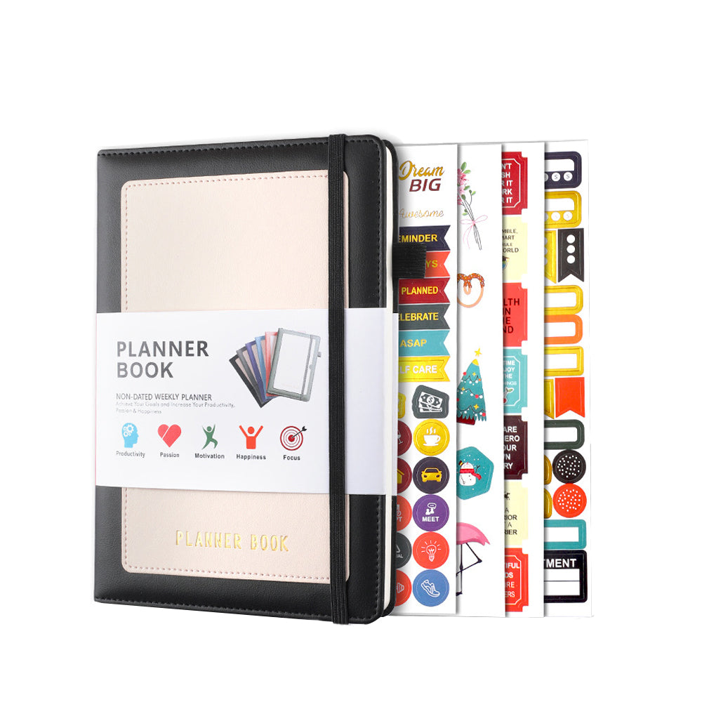 2024 Weekly Monthly A5 Planner with Tabs and Inner Pocket