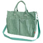 Corduroy Tote Bag Zipper Shoulder Bag Corduroy Crossbody Bag Square Handbag