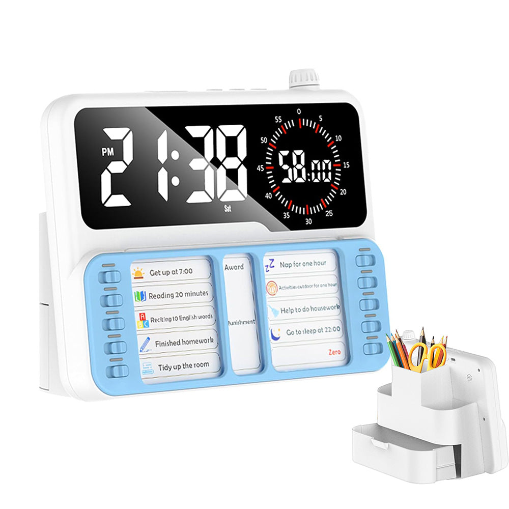 Visual Countdown Timer Clock Task Board and Pen Holder