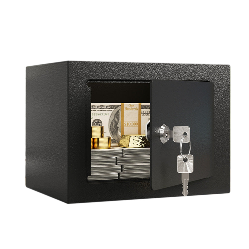 Small Safe Box with Key Lock Mini Security Safe for Money Cash Jewelry