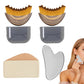 Stainless Steel Gua Sha Tool and Face Brush Set-Gold