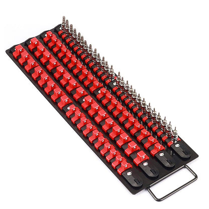 Portable Socket Organizer Tray Mixed Socket Rail Storage Set Heavy Duty Socket Organizer