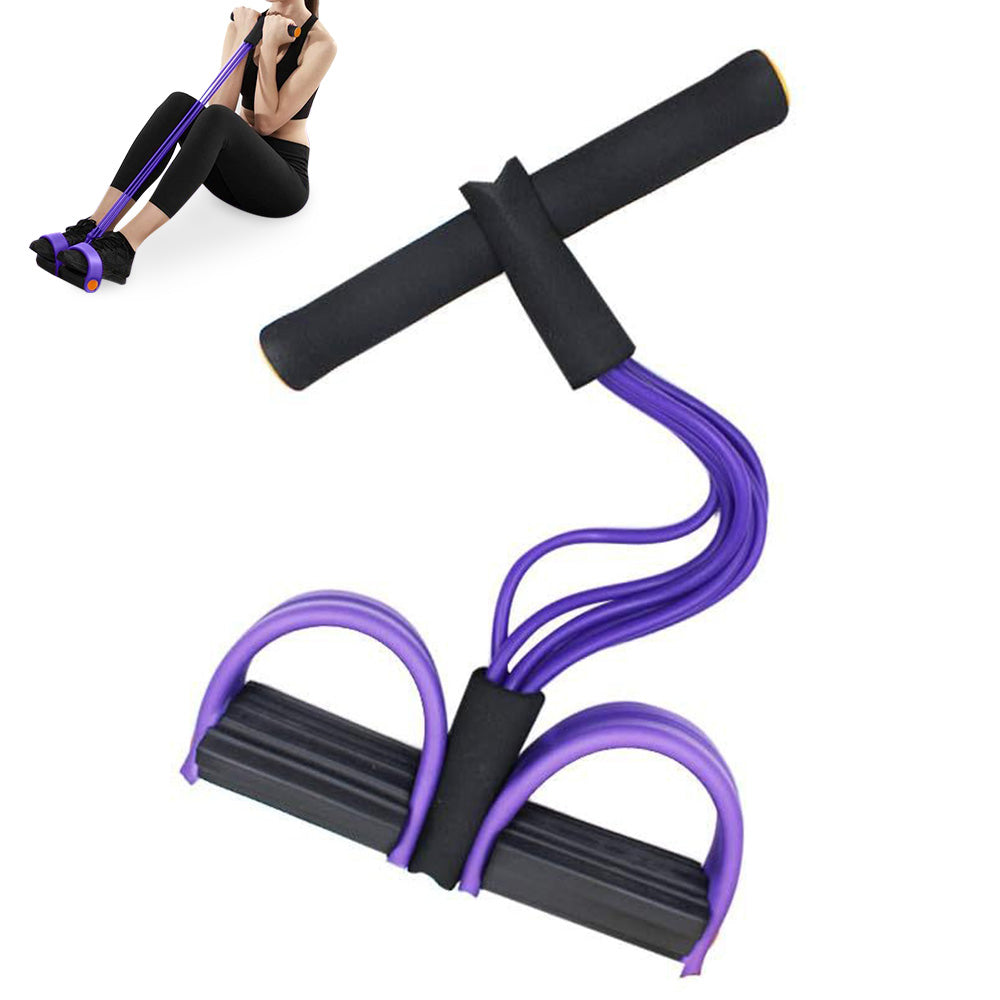 Foot Leg 6 Tube Pedal Resistance Band Body Stretch Pull Rope