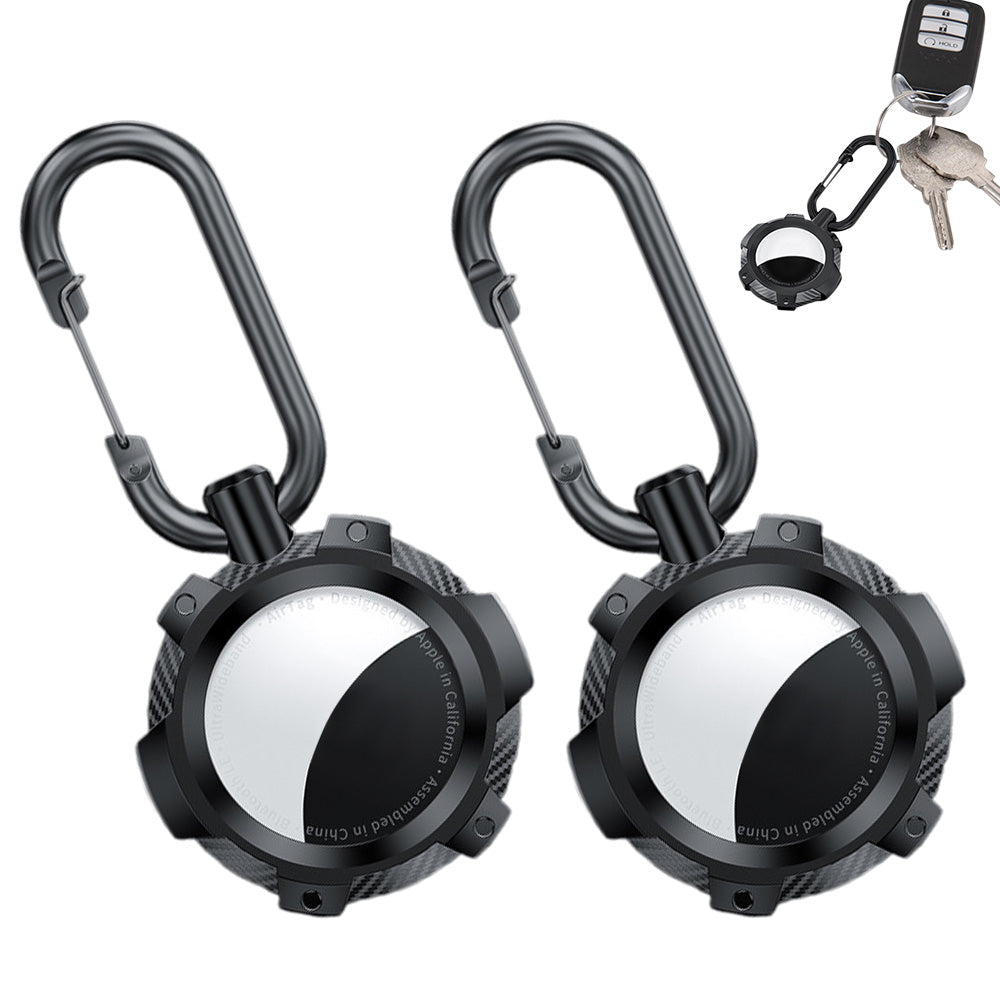 2-Pack for Airtag Holder Case with Keychain TPU Shockproof Cover Anti-Scratch Key Chain for AirTag