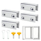 4 Pack Sliding Window Locks with Key for Vertical Horizontal Sliding Windows Doors
