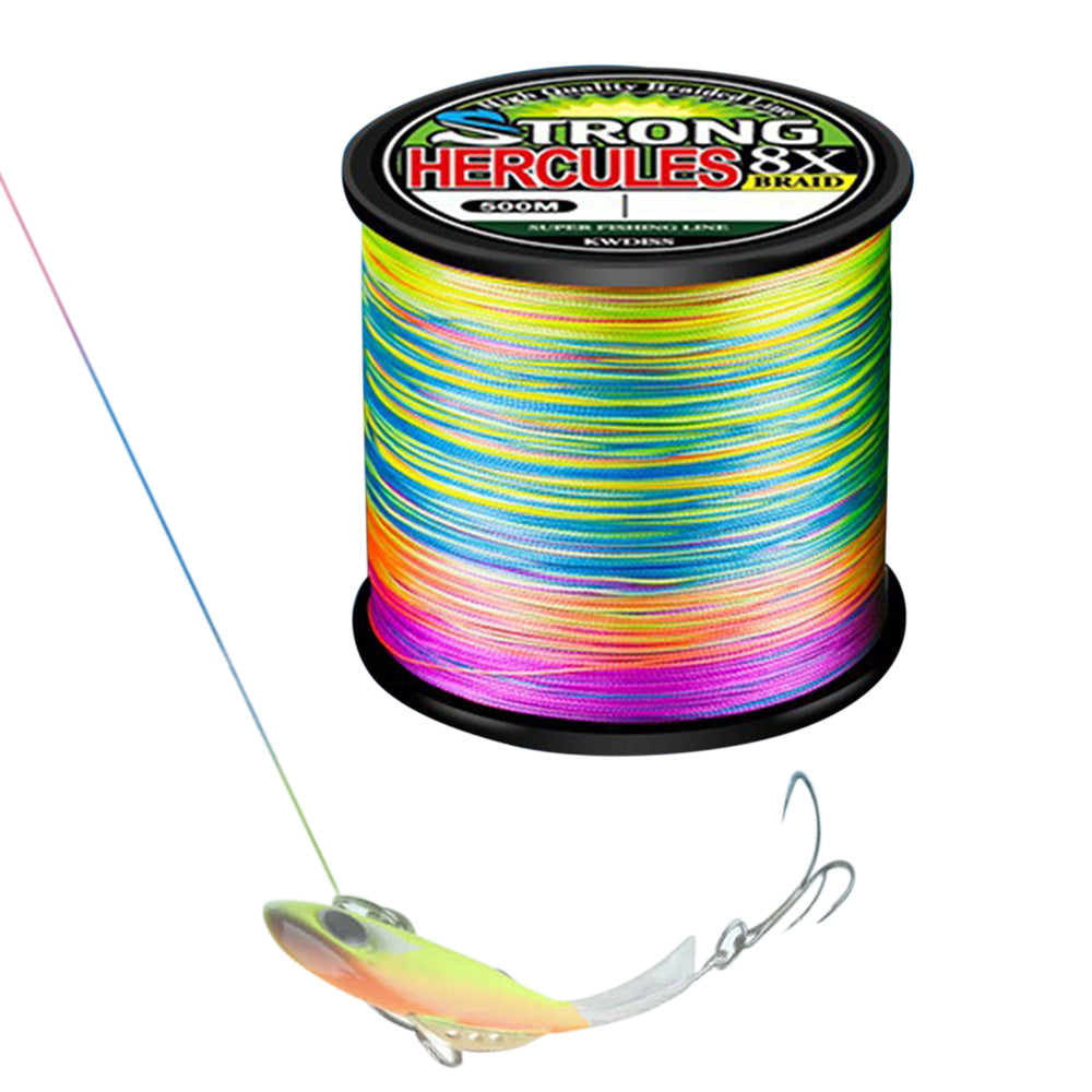 2X500m Multicolor PE Braided Fishing Line 8 Strands Braid Fishing Line