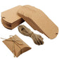 50 Pack Kraft Paper Pillow Gift Boxes with Ribbons for Weddings and Parties