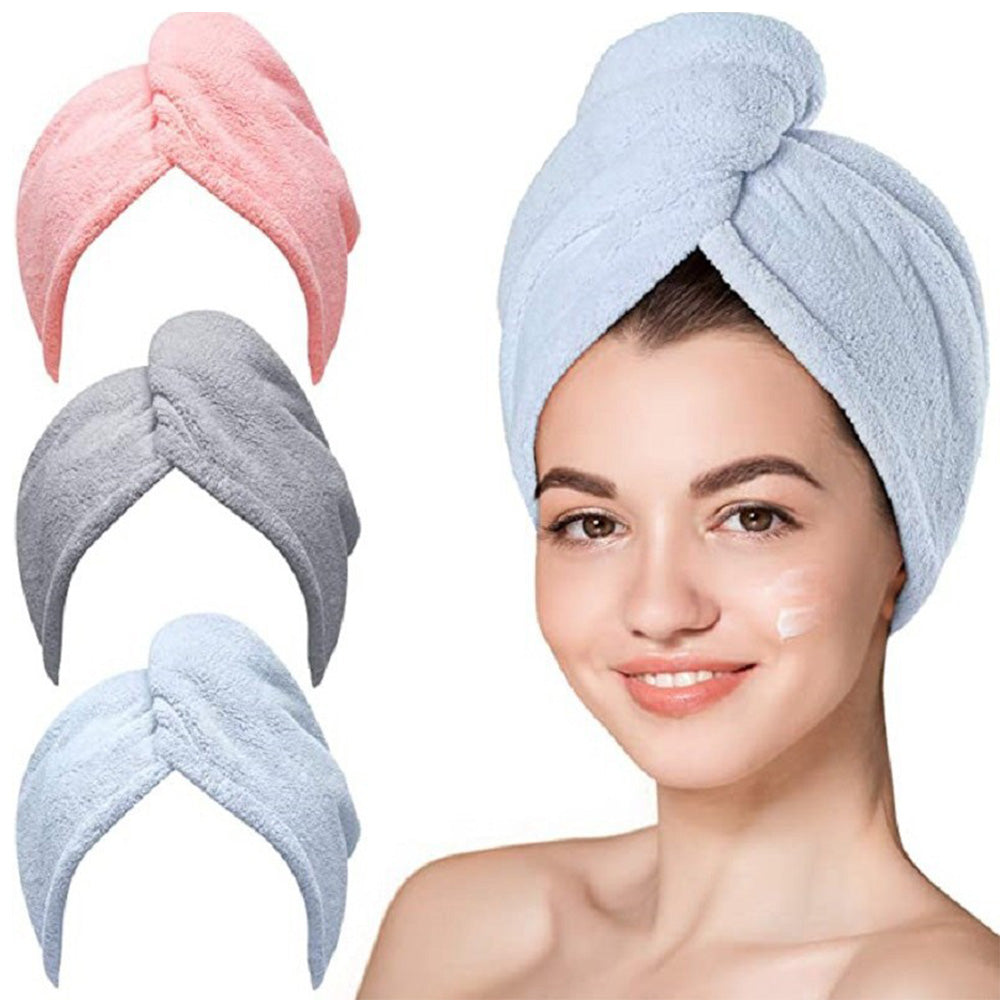 3PCS Microfiber Hair Towel Hair Turbans For Wet Hair Drying Hair Wrap Towels