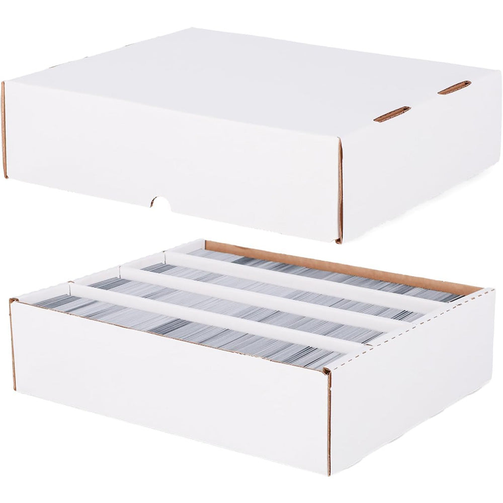 Extra Large Card Storage Box for Over 4000 Cards with Lid Compartments