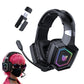 2.4GHz Wireless Gaming Headset Mic Headphone Stereo Surround Microphone for PC