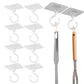 10 Pcs No Drill Ceiling Hooks 360 Degree Rotating Self Adhesive Hooks