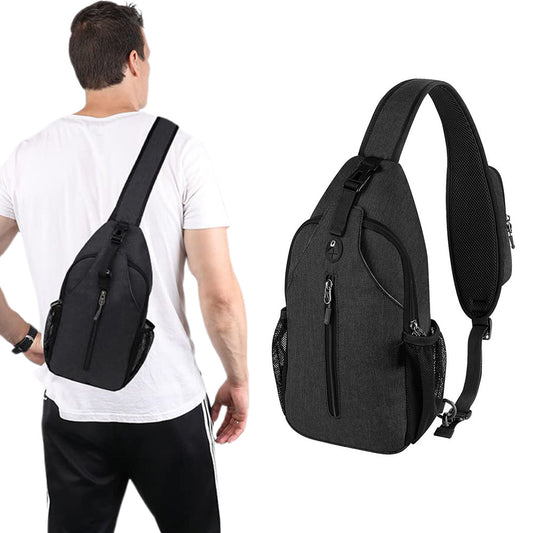 Water-Resistant Crossbody Sling Backpack for Travel and Daily Use