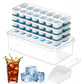 Large Capacity Ice Cube Tray Set with Storage Container and Scoop