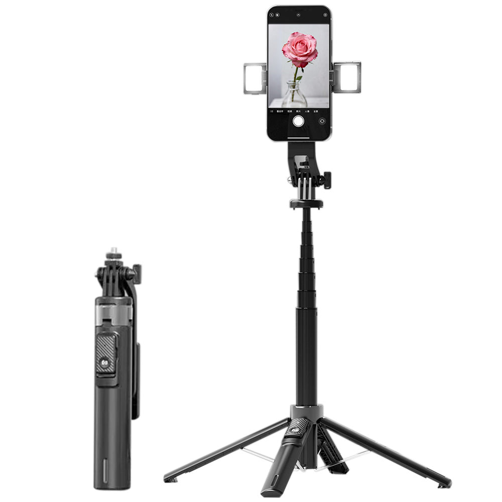 Selfie Stick Tripod with Wireless Remote for Phone Dual Fill Light Bluetooth