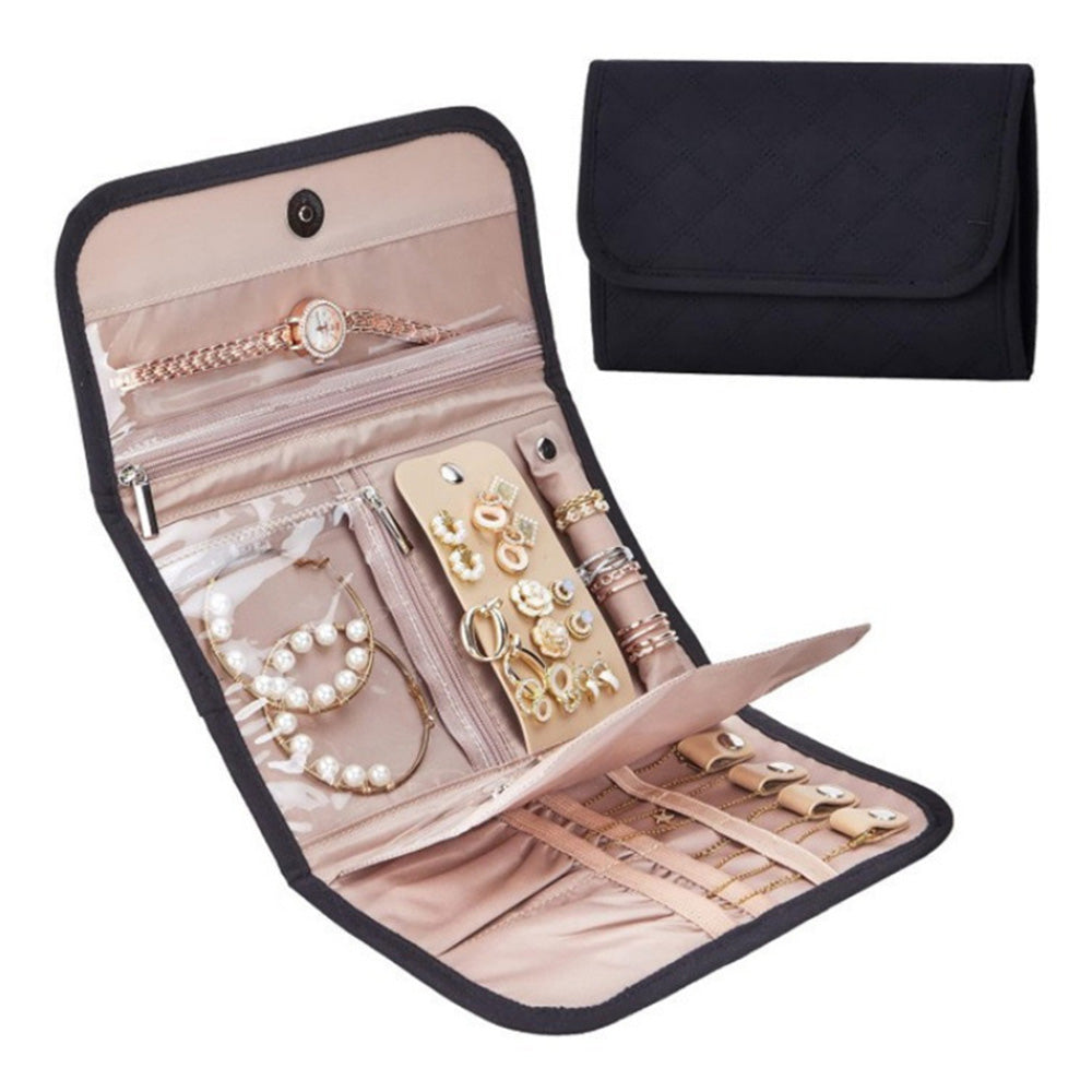Foldable Roll Up Earring and Jewelry Organizer Travel Bags