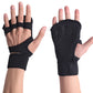 Pair of Fitness Gloves Weight Lifting Gym Workout Training Wrist Wrap Strap