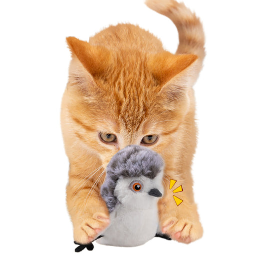 Cat Toys Flapping Bird Rechargeable Touch Activated Kitten Toy Interactive Cat Exercise Toys For All Breeds Cat