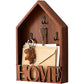 Vintage Key Holder Wall Mount with 3 Metal Hooks Key Rack for Entryway Living Room