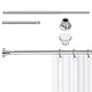 Adjustable Tension Curtain Rod Telescopic Shower Pole for Bathroom