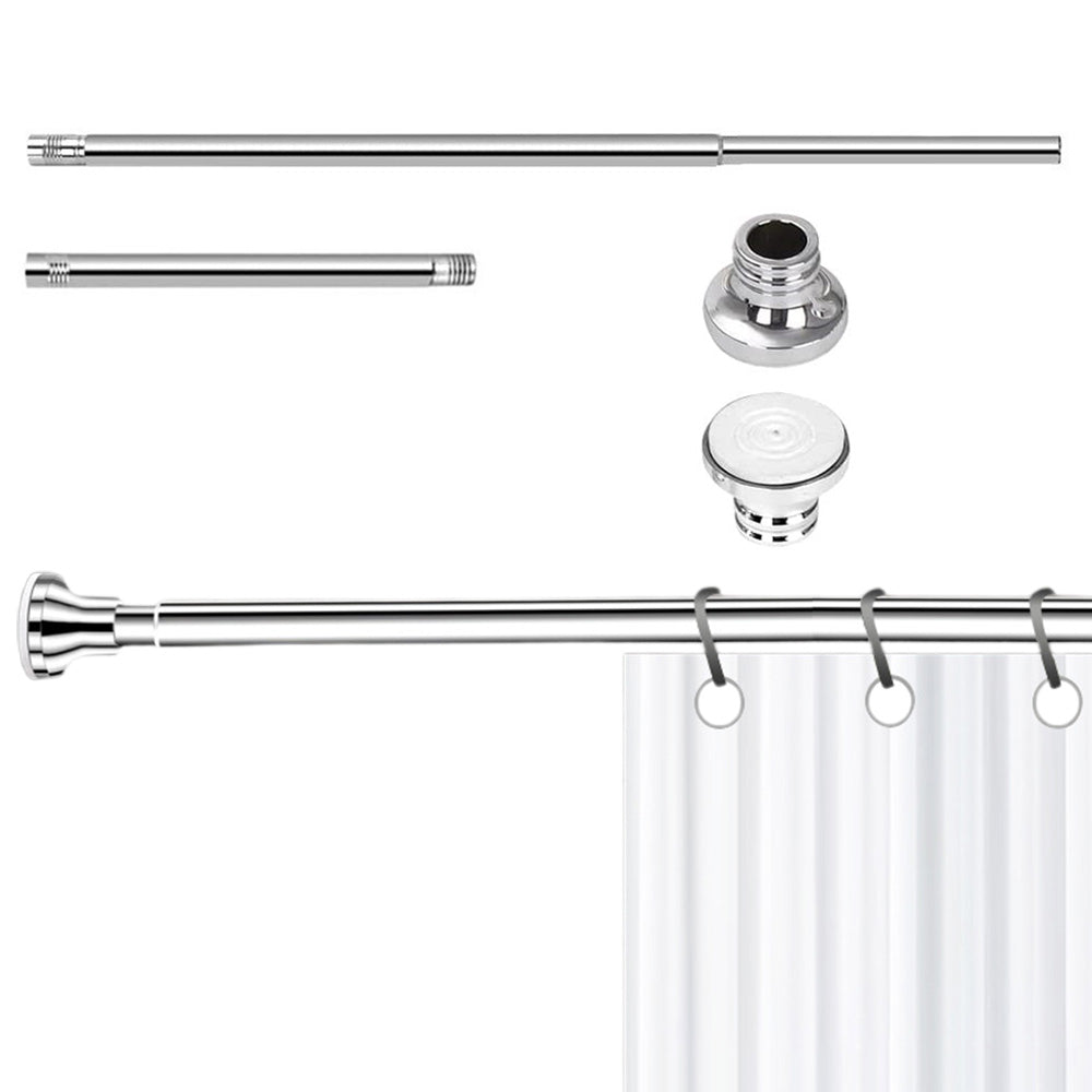 Adjustable Tension Curtain Rod Telescopic Shower Pole for Bathroom