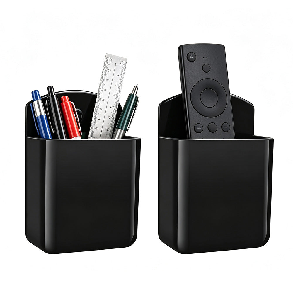 Two Piece Wall Mounted Remote Holder Set