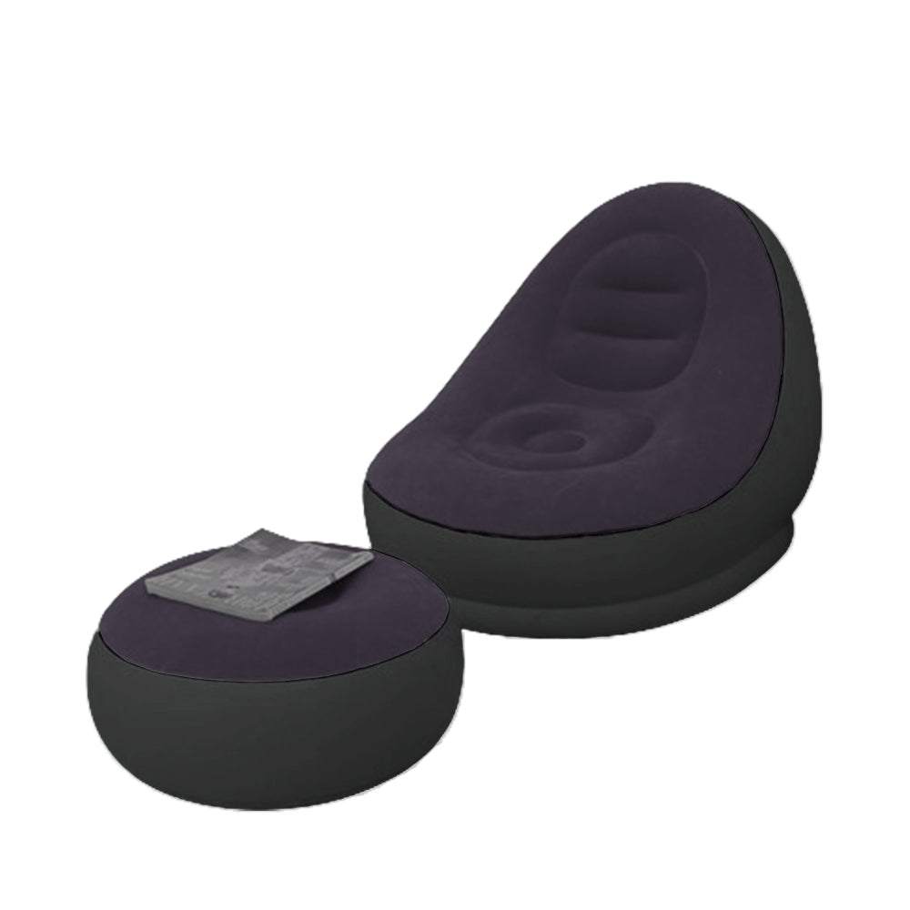 Inflatable Lounge Chair and Footrest Set